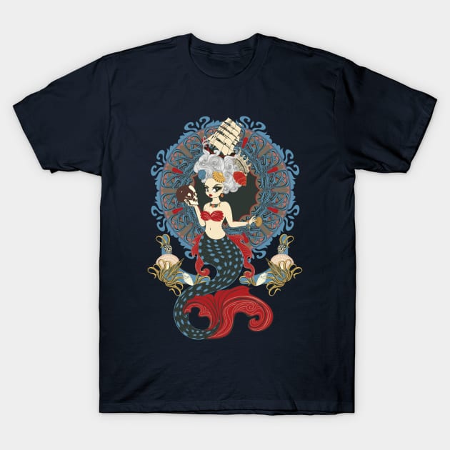 Roсoco mermaid art nouveau T-Shirt by AnnArtshock